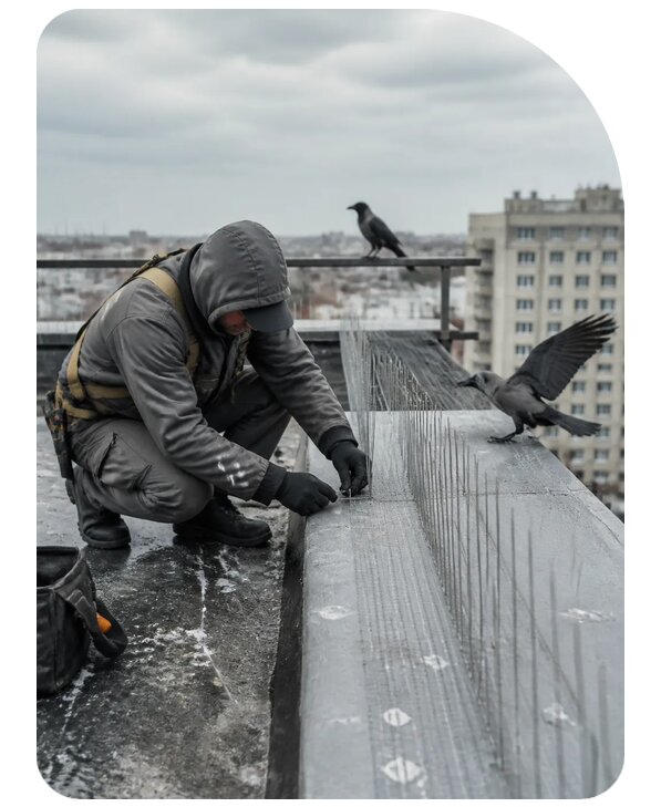 Защита от ворон под ключ в Урае по цене от 5211 р. | Сенат-Урй